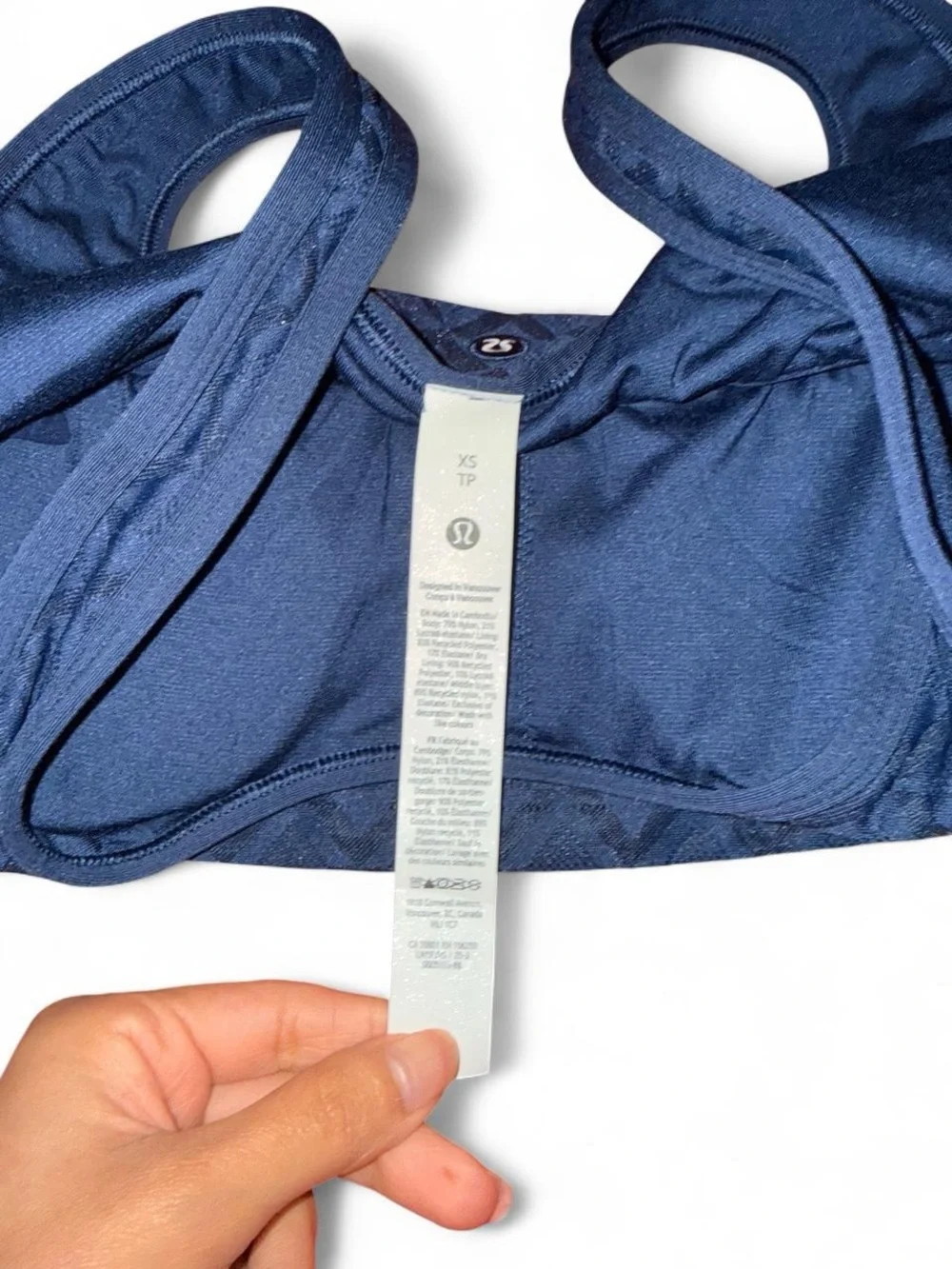 lululemon athletica Navy Textured Scoop Sports Bra